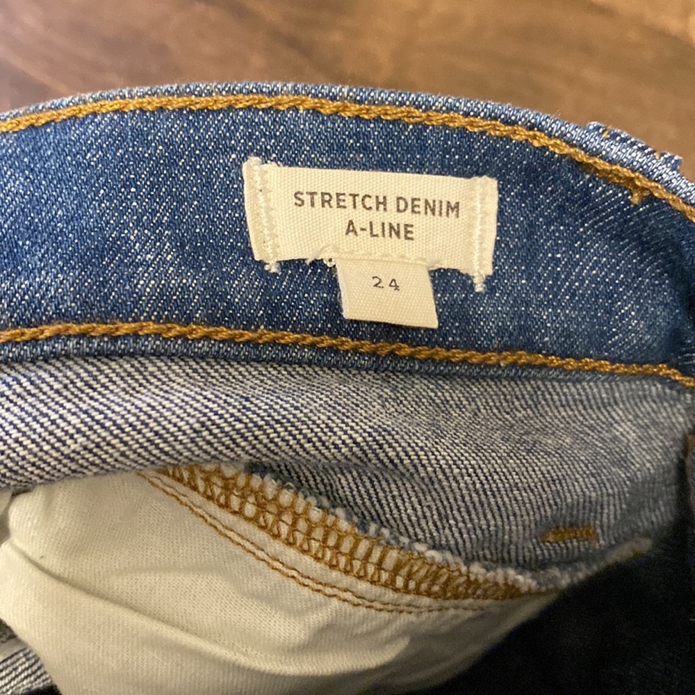 Madewell Stretch Denim A-Line Skirt - Picture 3 of 7